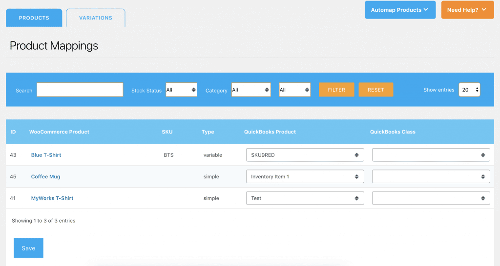 woocommerce sync quickbooks