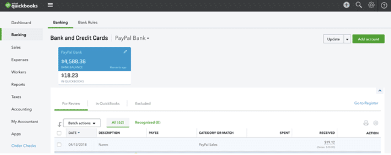 connect PayPal to QuickBooks Step 4