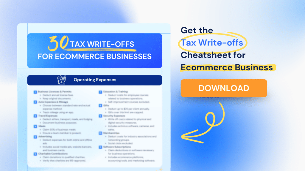 Tax Write Offs for Ecommerce Business