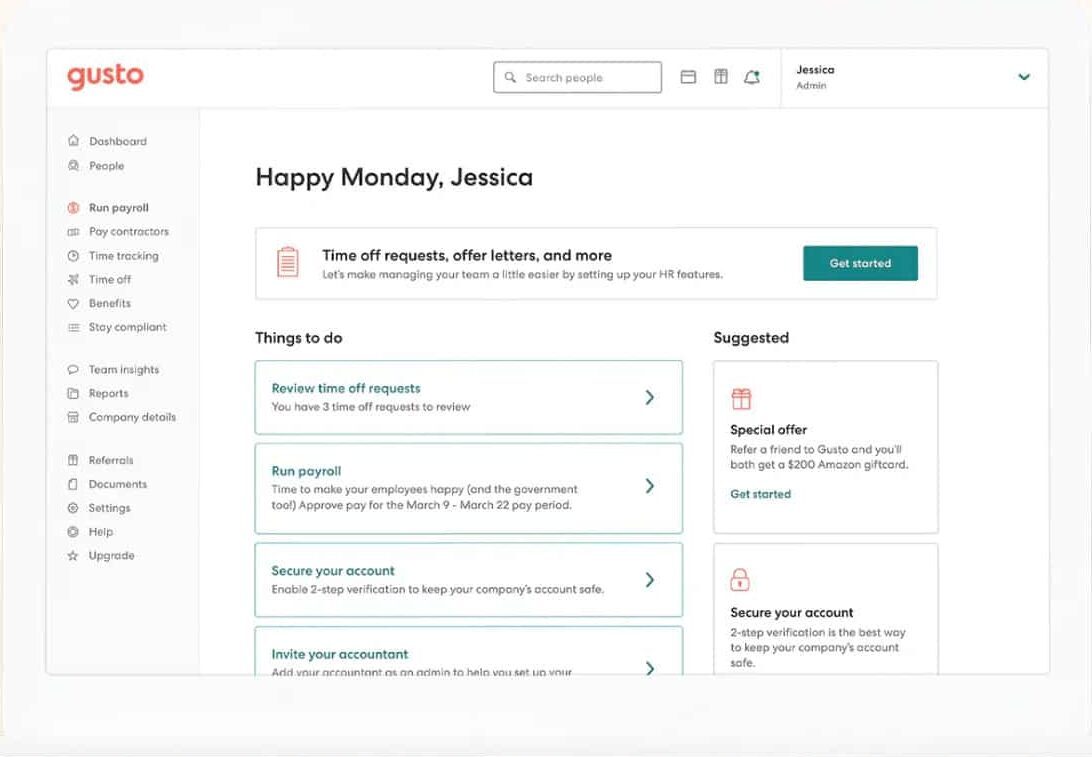 Shopify Accounting Gusto