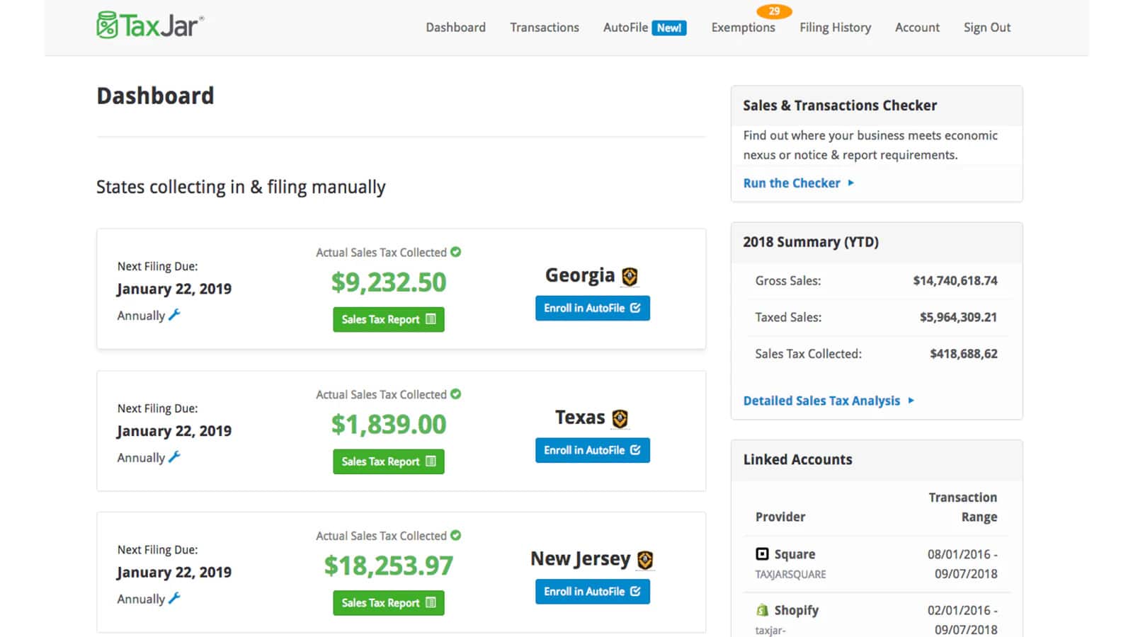 Shopify Accounting TaxJar