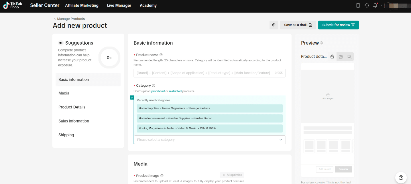 How to add affiliate product in Tiktok shop​