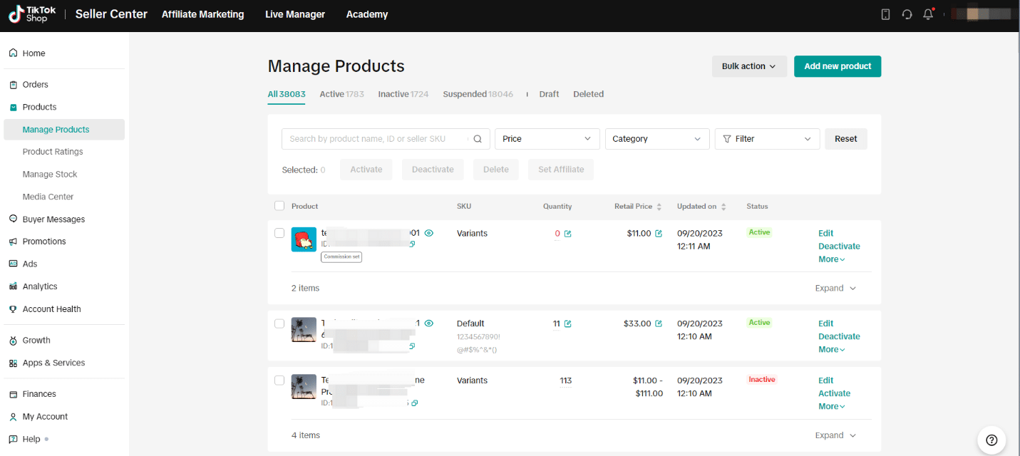 How to add batch products to TikTok Shop: step 1
