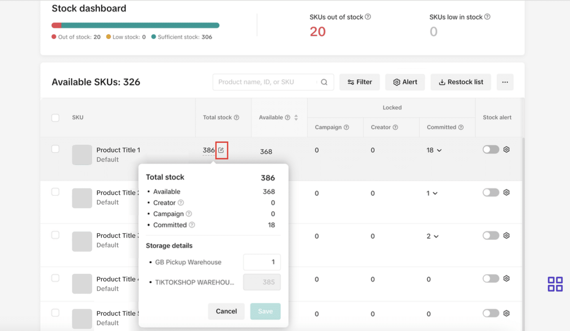 Track Inventory on TikTok shop