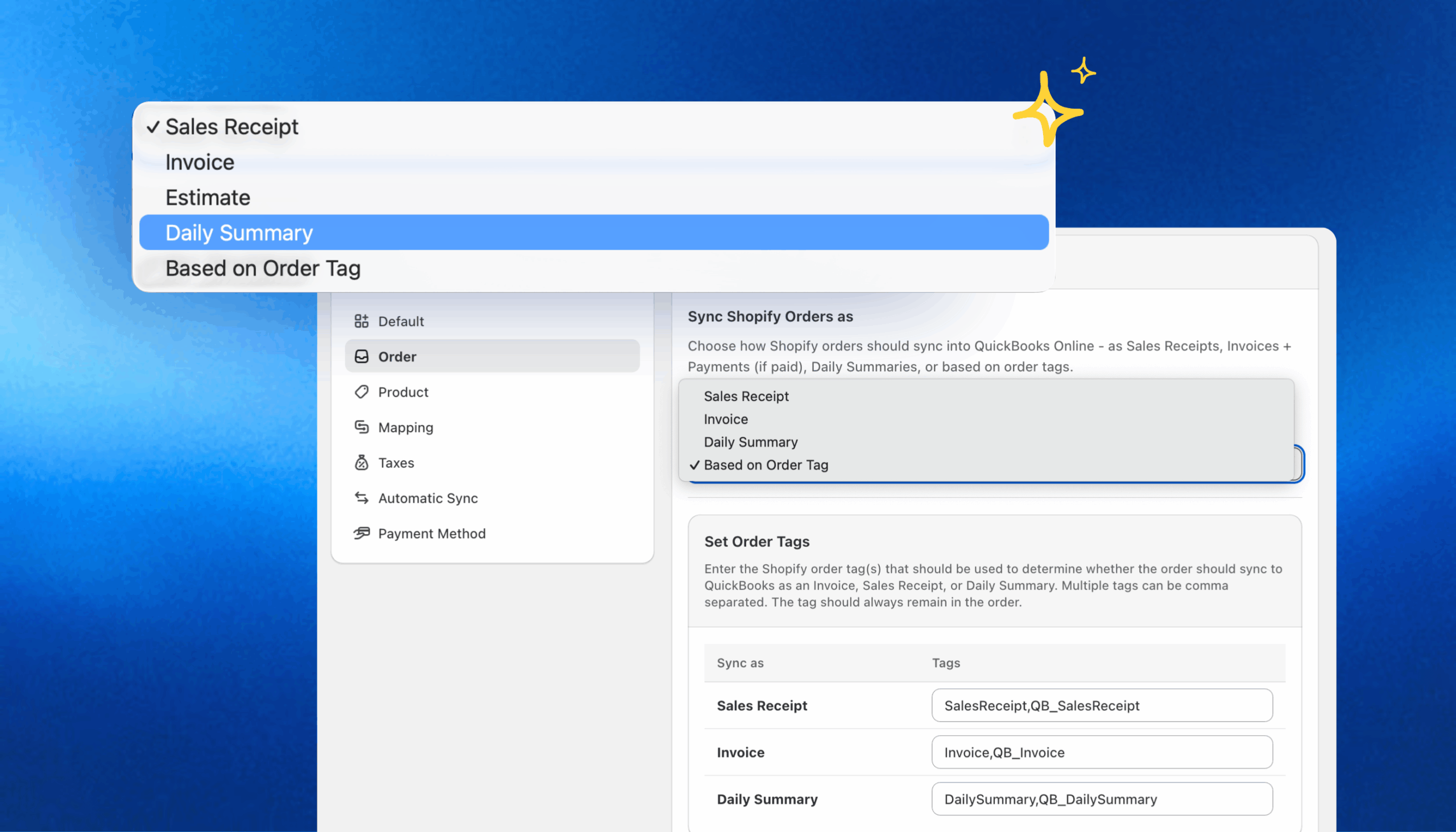 MyWorks Daily Summary Order Tags